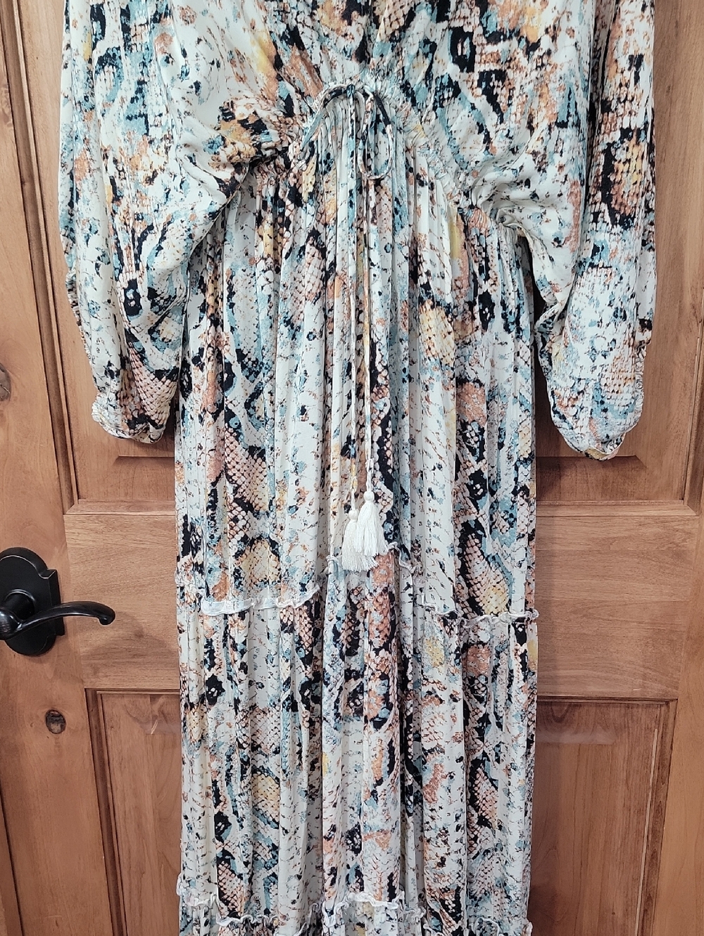 Lascana Pastel Reptile Print Maxi Dresss - Picture 6 of 16